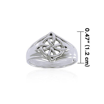 Celtic Quaternary Knot Silver Ring TR3792 - Jewelry